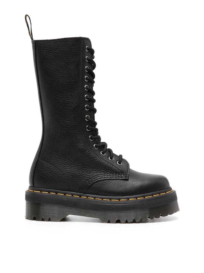 1B99 Lace-Up Boots In Black Pisa Leather