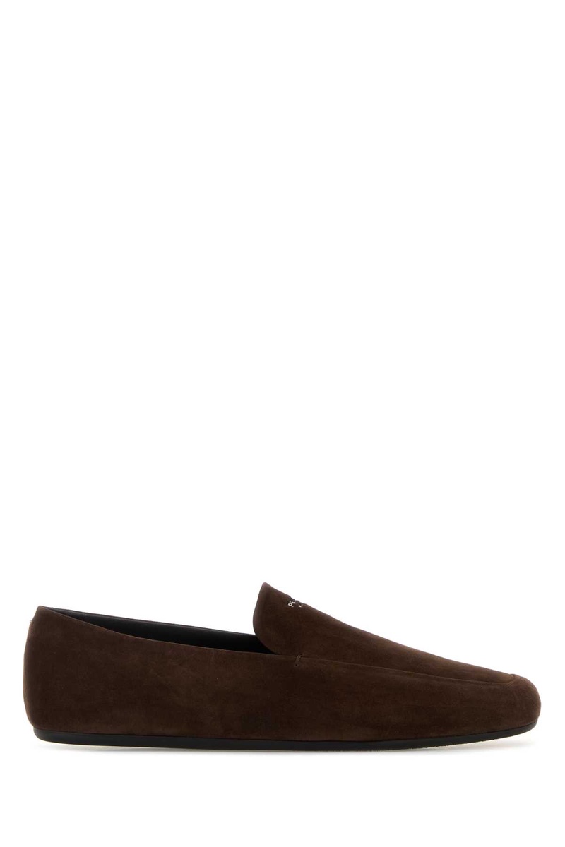 Brown suede loafers