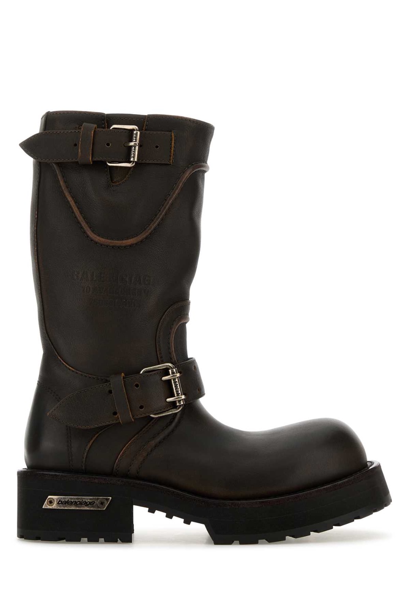 Dark brown leather Venom boots
