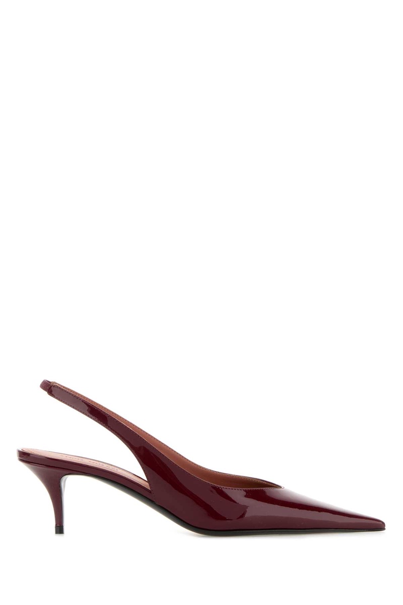 Burgundy leather Anok pumps