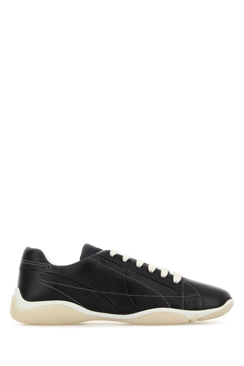 Black nappa leather sneakers