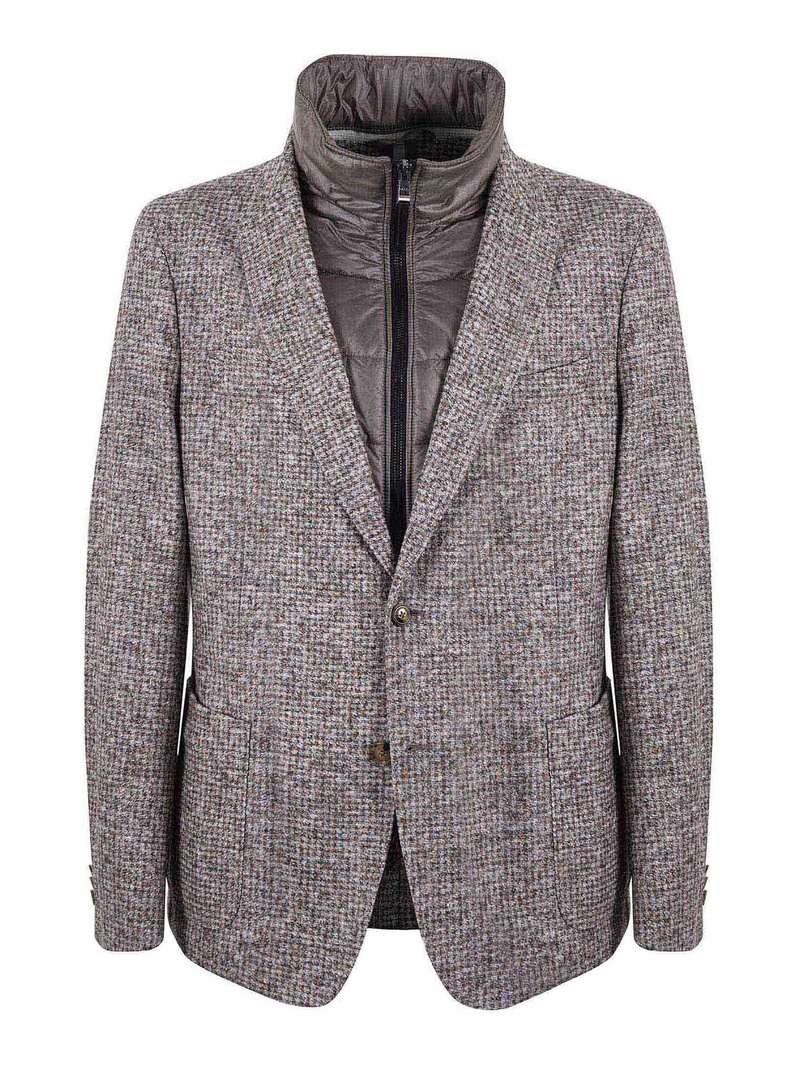 Hugo  Jacket In Wool And Cotton Jersey