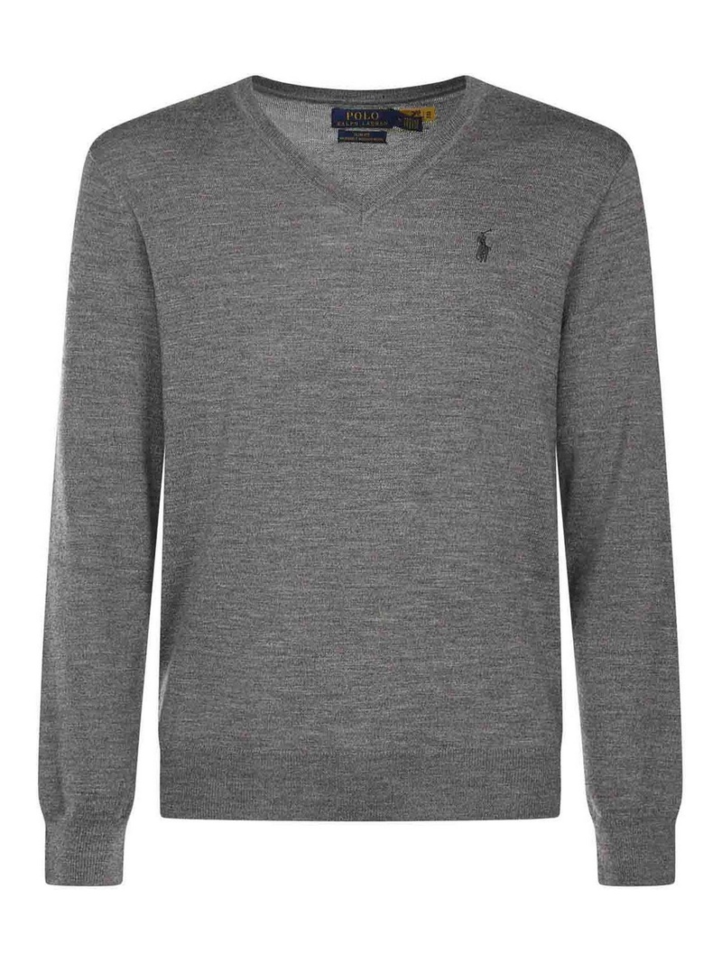 V-Neck Sweater With Logo