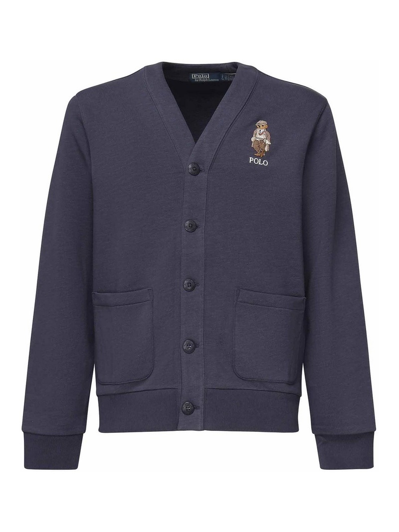 Cardigan With Logo Embroidery