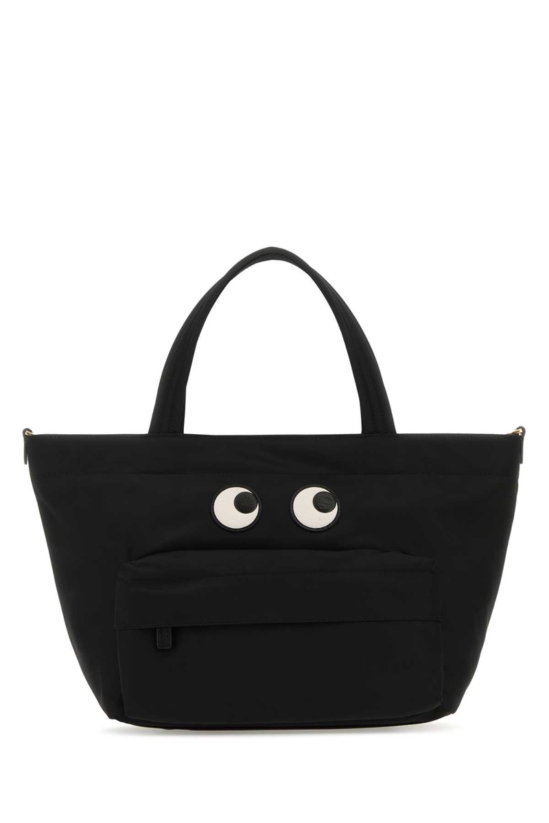 Black nylon mini Eyes handbag
