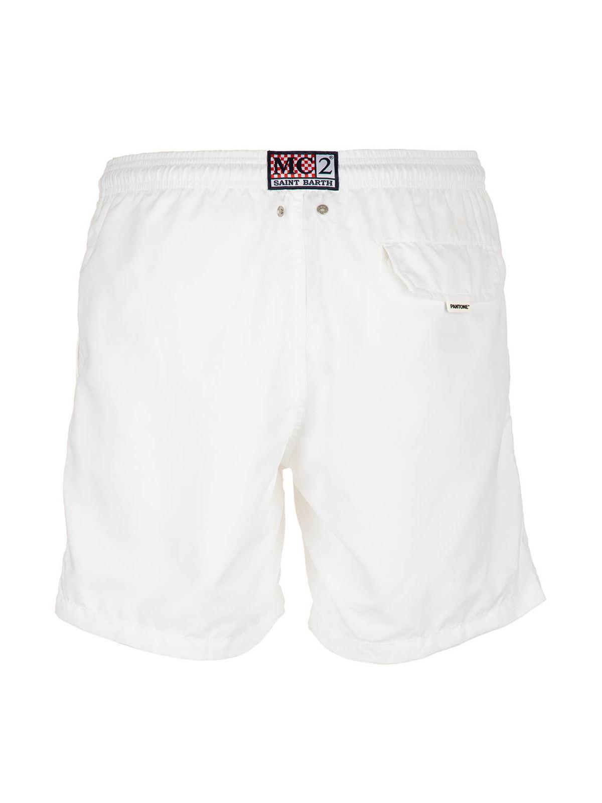 Pantone swim trunks in white LIGHTINGPANTONE01 (MC2 SAINT BARTH / スイムウェア ) | MC2 SAINT BARTH (エムシーツーセイントバース)(1)