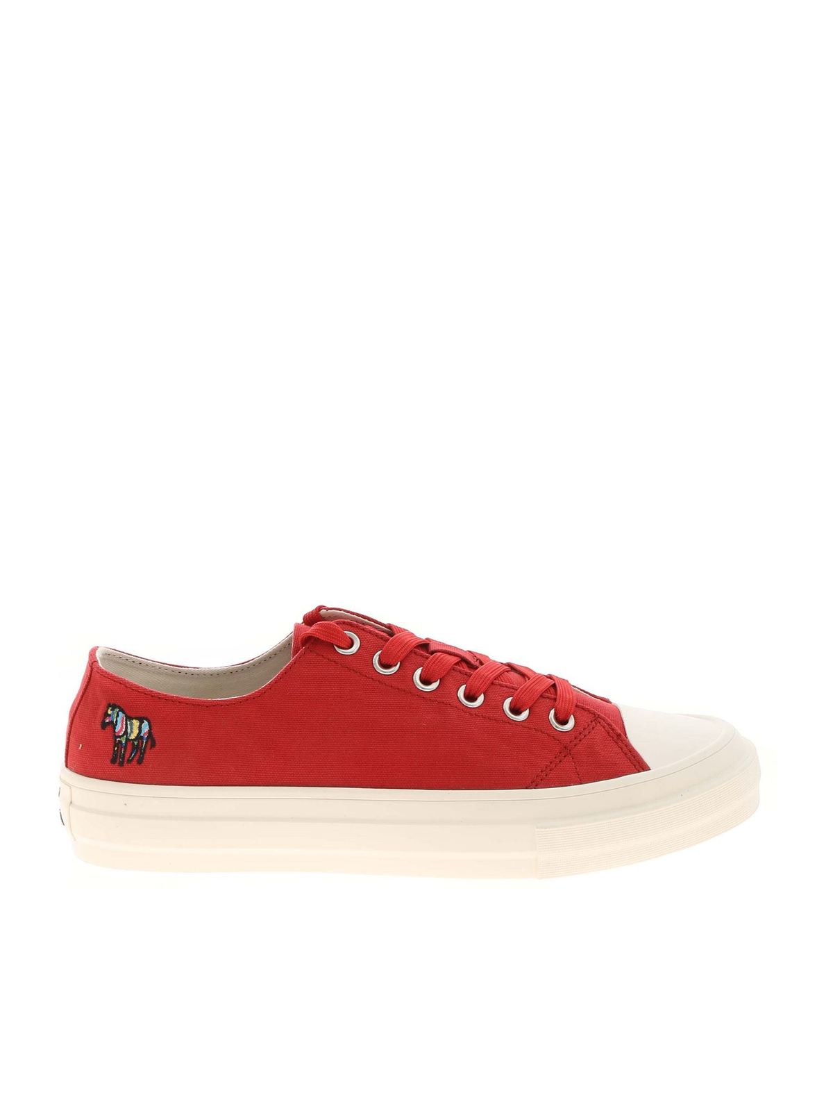 Zebra embroidery Kinsey sneakers in red M2SKIN09FCVS25 (PS Paul Smith / スニーカー ) | PS Paul Smith (ピーエス ポール・スミス)