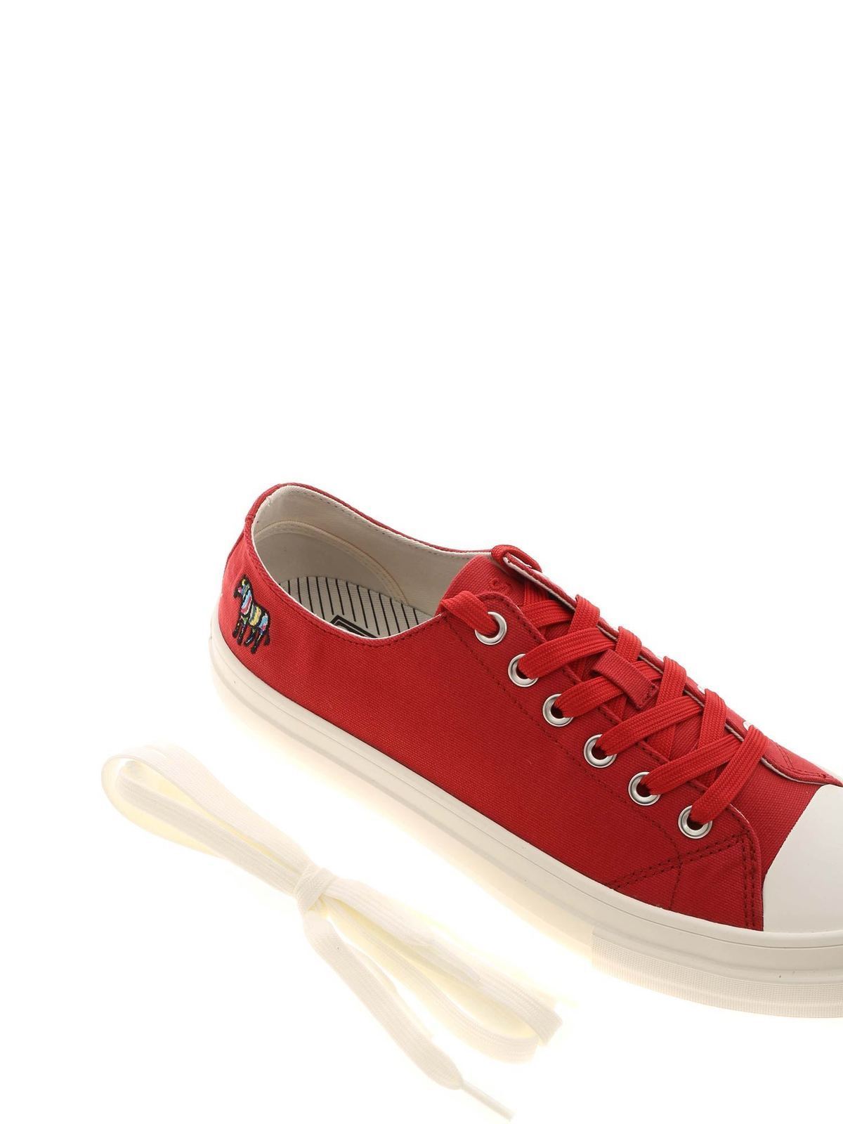 Zebra embroidery Kinsey sneakers in red M2SKIN09FCVS25 (PS Paul Smith / スニーカー ) | PS Paul Smith (ピーエス ポール・スミス)(3)