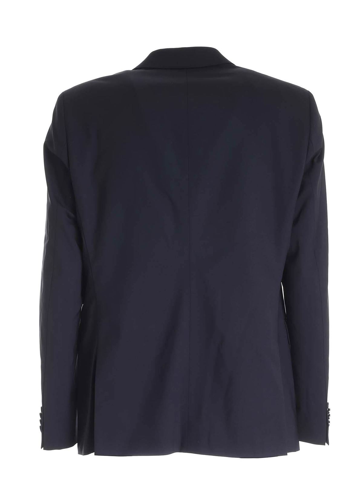 Two-buttons jacket in blue 155200500099690 (KARL LAGERFELD / スーツ・ジャケット ) | KARL LAGERFELD (カール・ラガーフェルド)(1)