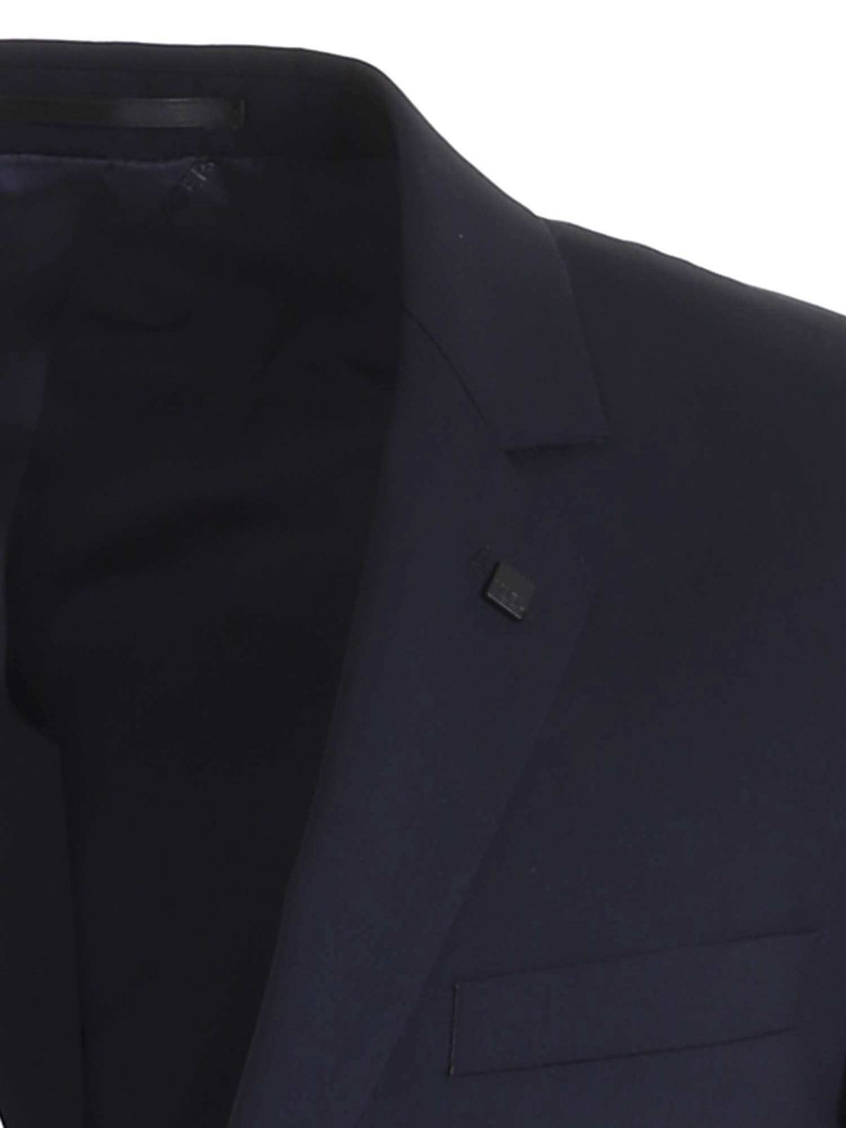 Two-buttons jacket in blue 155200500099690 (KARL LAGERFELD / スーツ・ジャケット ) | KARL LAGERFELD (カール・ラガーフェルド)(2)