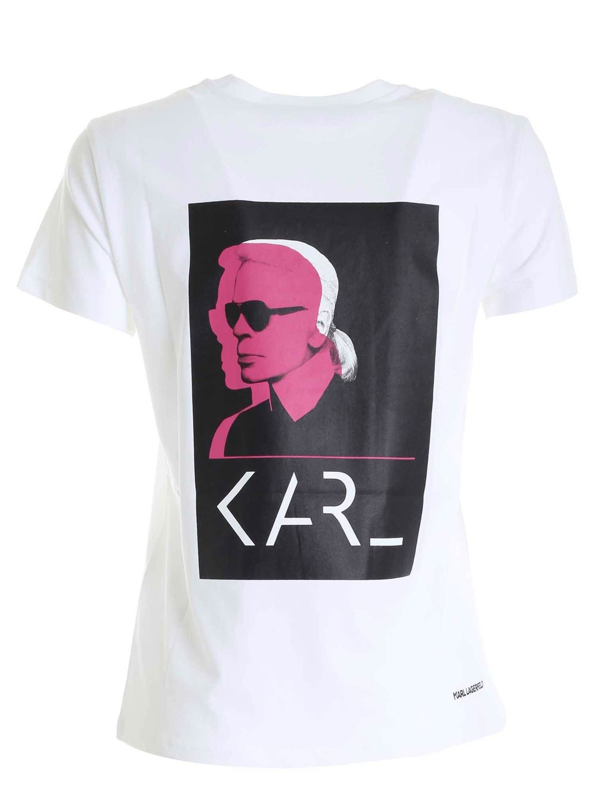 Karl Legend T-shirt in white 205W1716100 (KARL LAGERFELD / Tシャツ・カットソー ) | KARL LAGERFELD (カール・ラガーフェルド)(1)