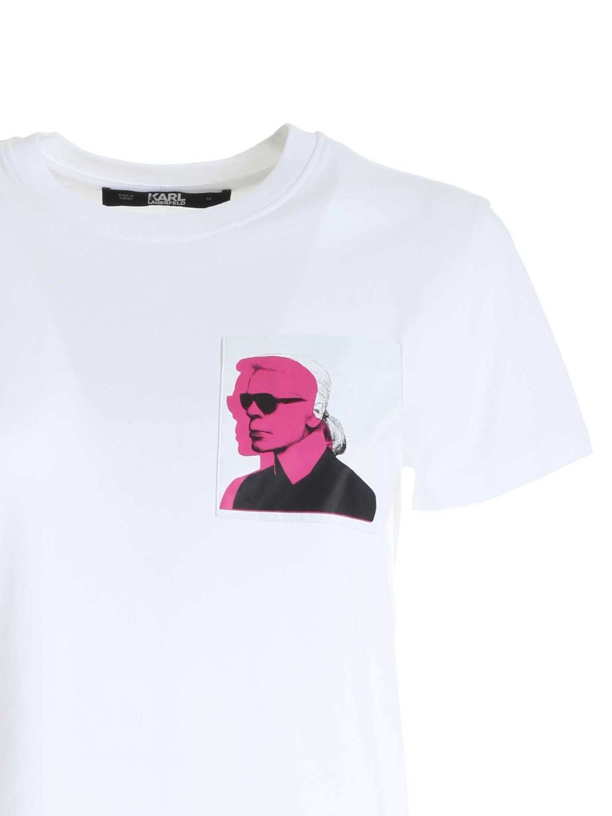 Karl Legend T-shirt in white 205W1716100 (KARL LAGERFELD / Tシャツ・カットソー ) | KARL LAGERFELD (カール・ラガーフェルド)(2)