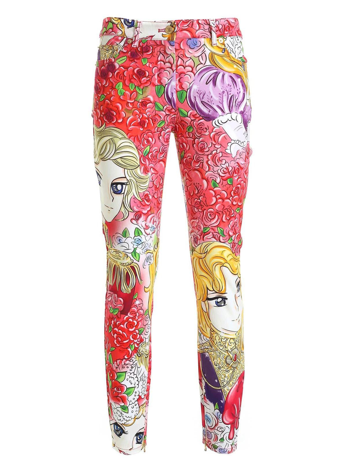 Marie Antoinette print pants in red 032854511888 (MOSCHINO / パンツ ) | MOSCHINO (モスキーノ)