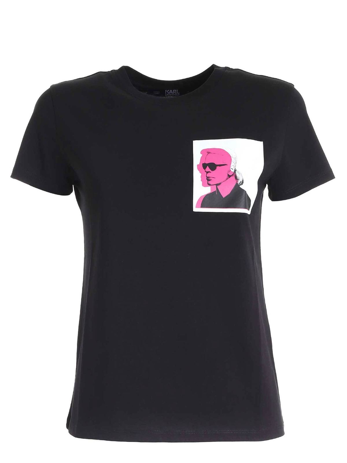 Legend black T-shirt in black 205W1716999 (KARL LAGERFELD / Tシャツ・カットソー ) | KARL LAGERFELD (カール・ラガーフェルド)