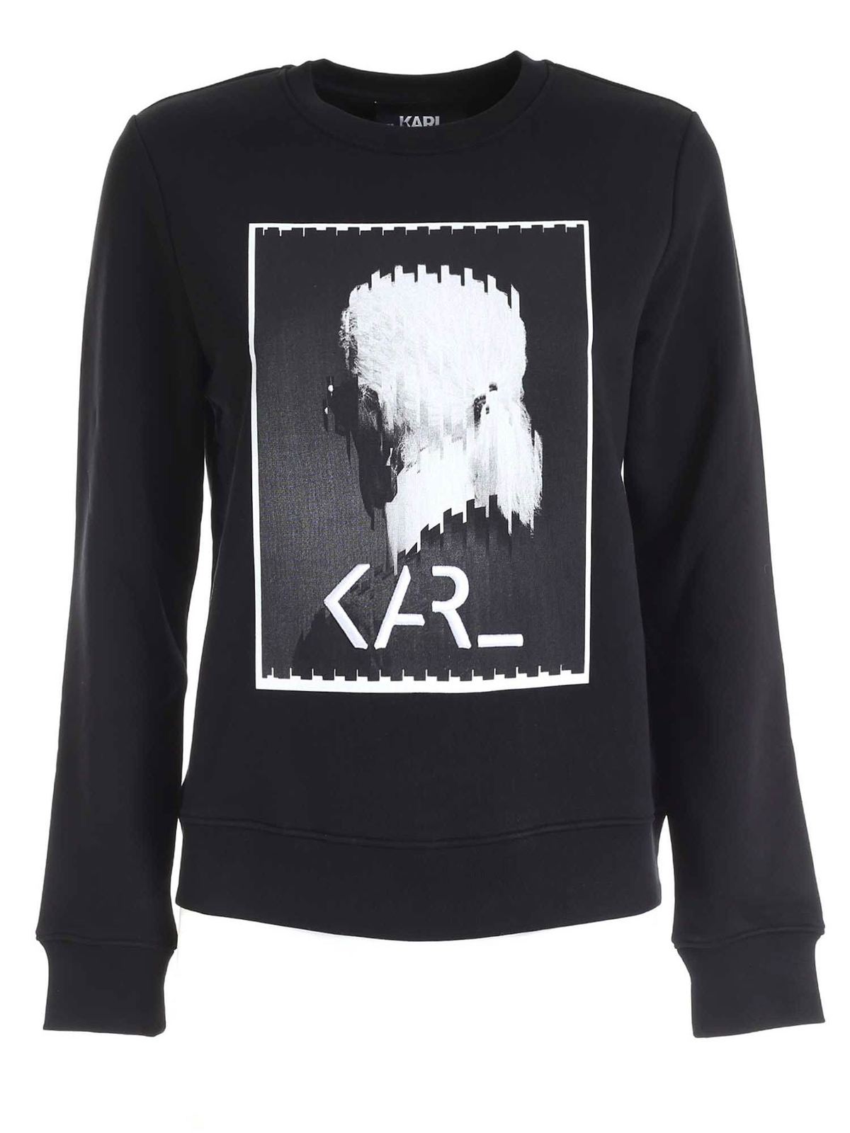 Karl Legend sweatshirt in black 205W1812999 (KARL LAGERFELD / スウェット・フーディー ) | KARL LAGERFELD (カール・ラガーフェルド)
