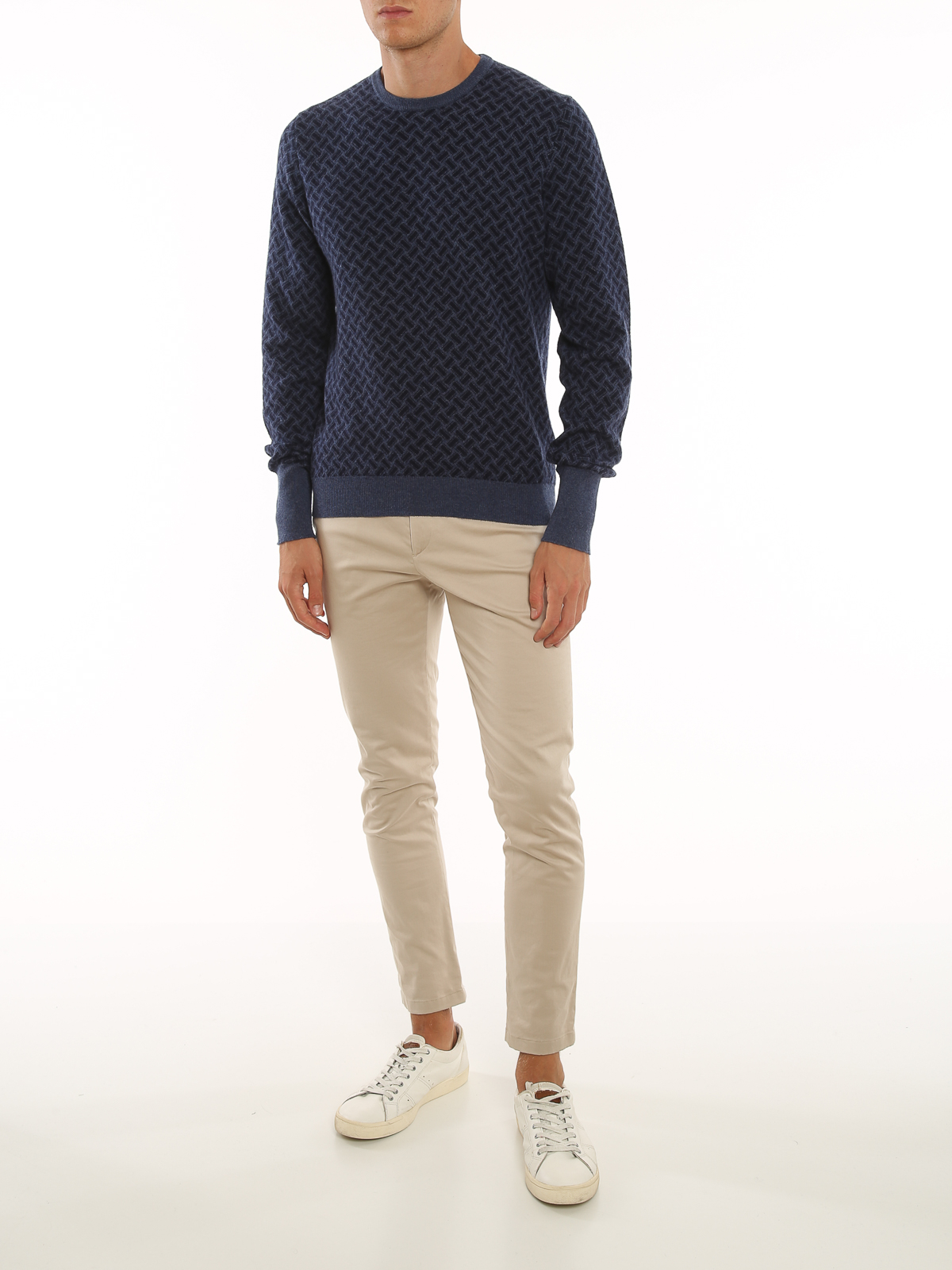 Biscuit pattern cashmere jumper D2K103AI71 (Drumohr / ニット・セーター・カーディガン ) | Drumohr (ドルモア)(1)