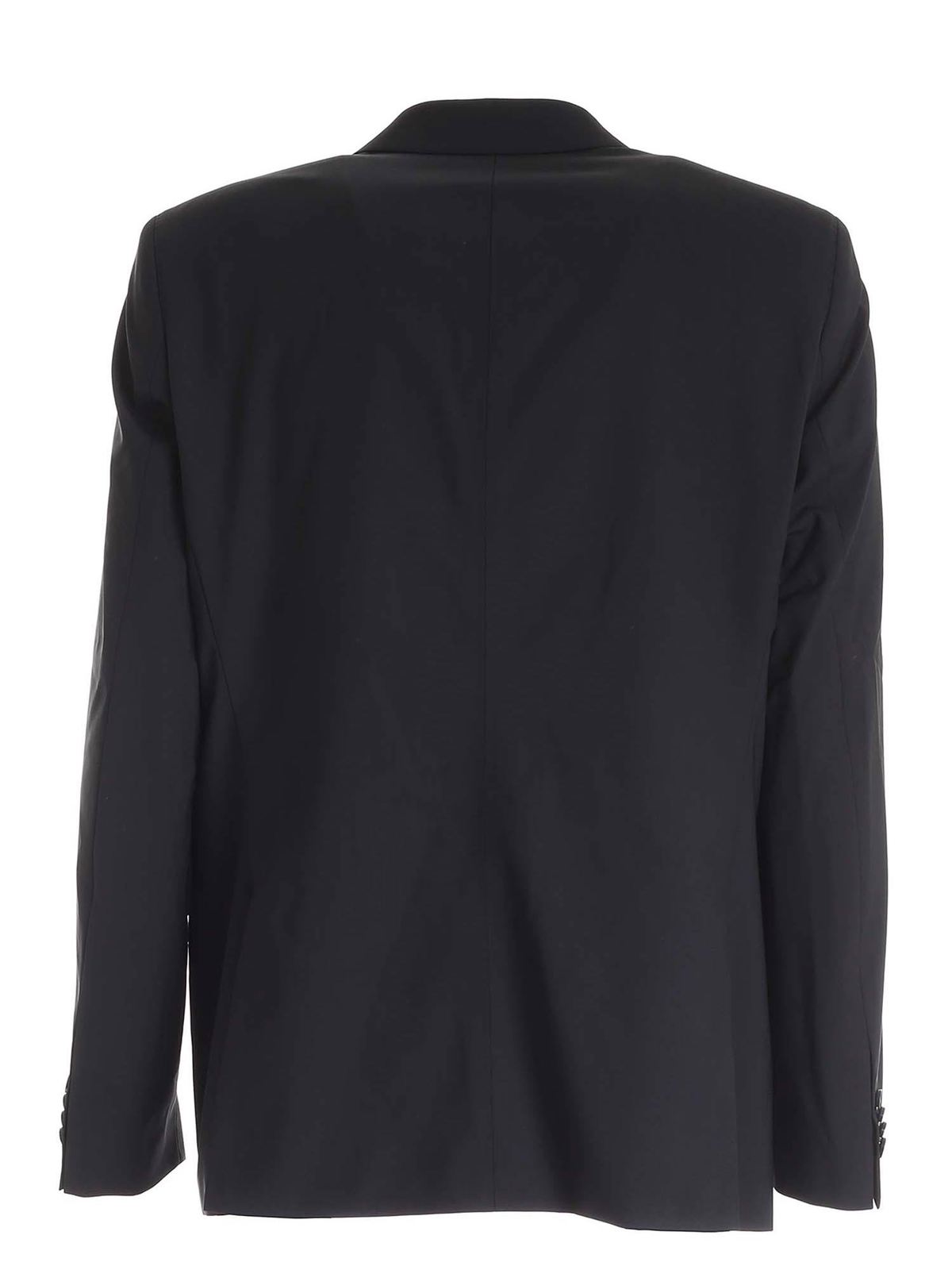 Two-buttons jacket in black 155200500099990 (KARL LAGERFELD / スーツ・ジャケット ) | KARL LAGERFELD (カール・ラガーフェルド)(1)