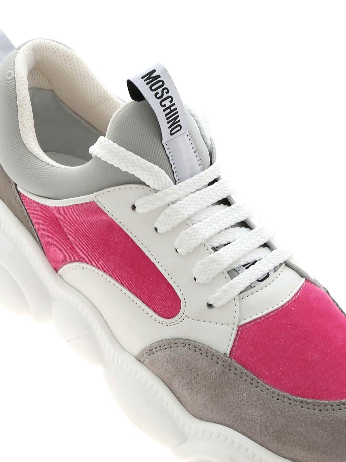 Teddy white sneakers featuring velvet detail MA15103G1BMU160A (MOSCHINO / スニーカー ) | MOSCHINO (モスキーノ)(3)