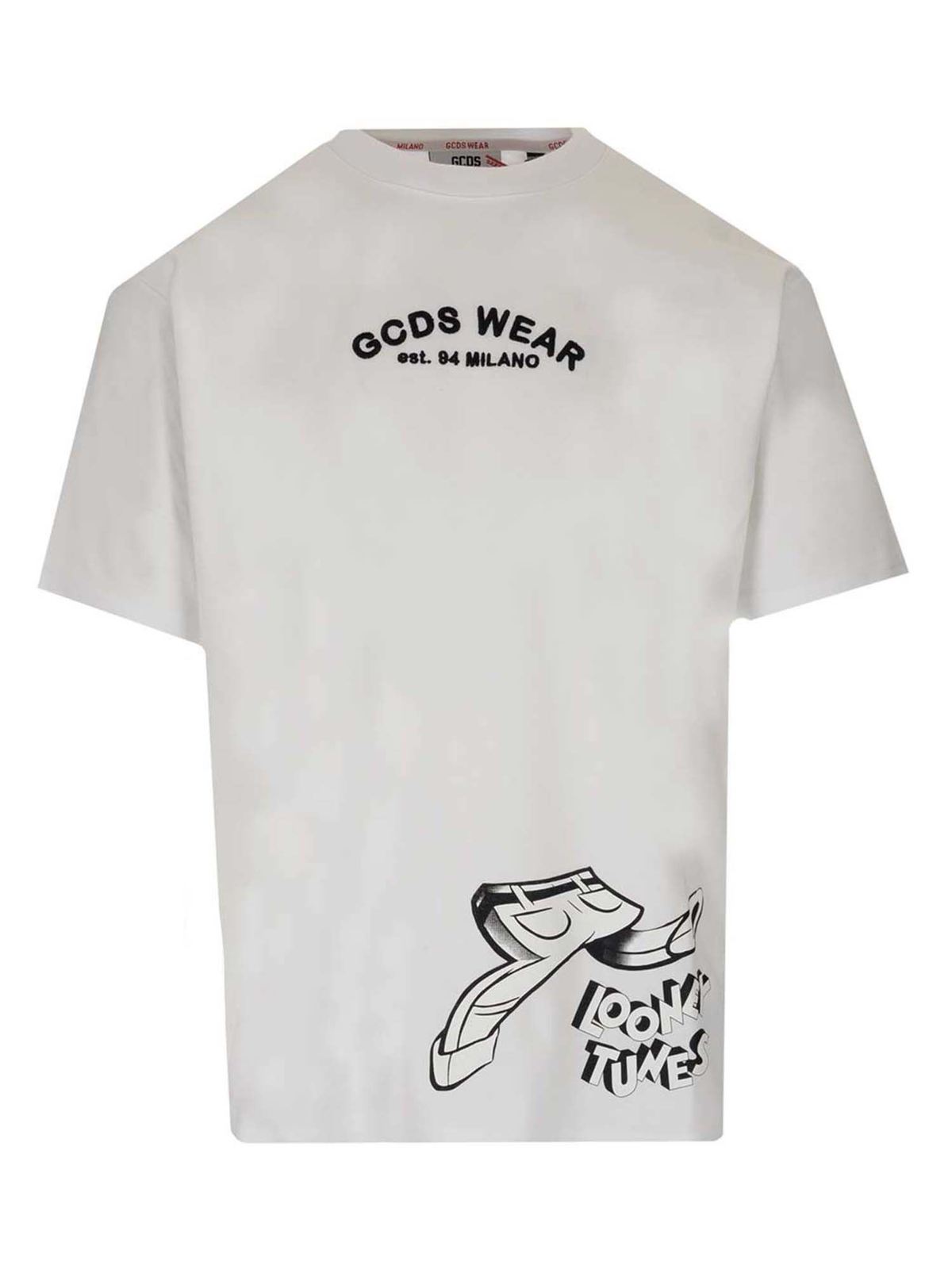 Looney Tunes T-shirt in white WB22M02005101 (GCDS / Tシャツ・カットソー ) | GCDS (ジーシーディーエス)