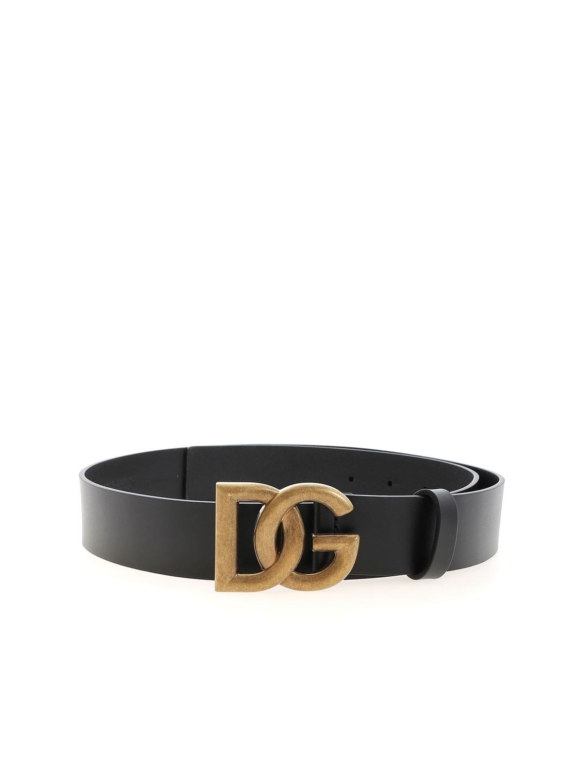 Branded buckle belt in black BC4644AX62280999 (Dolce & Gabbana / ベルト・サスペンダー ) | Dolce & Gabbana (ドルチェガッバーナ)