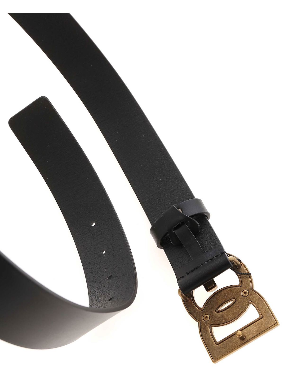 Branded buckle belt in black BC4644AX62280999 (Dolce & Gabbana / ベルト・サスペンダー ) | Dolce & Gabbana (ドルチェガッバーナ)(1)