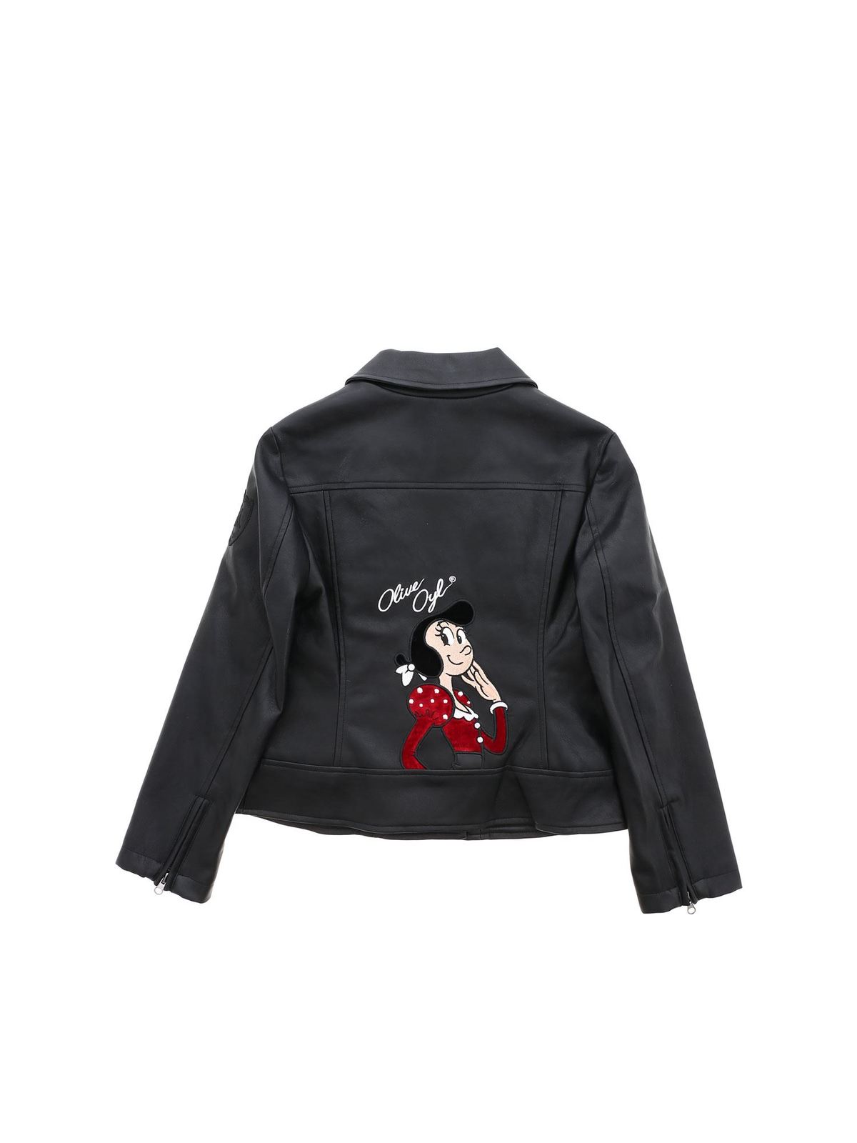 Embroidered logo jacket in black 19610767570050 (MONNALISA / スーツ・ジャケット ) | MONNALISA (モナリザ)(1)