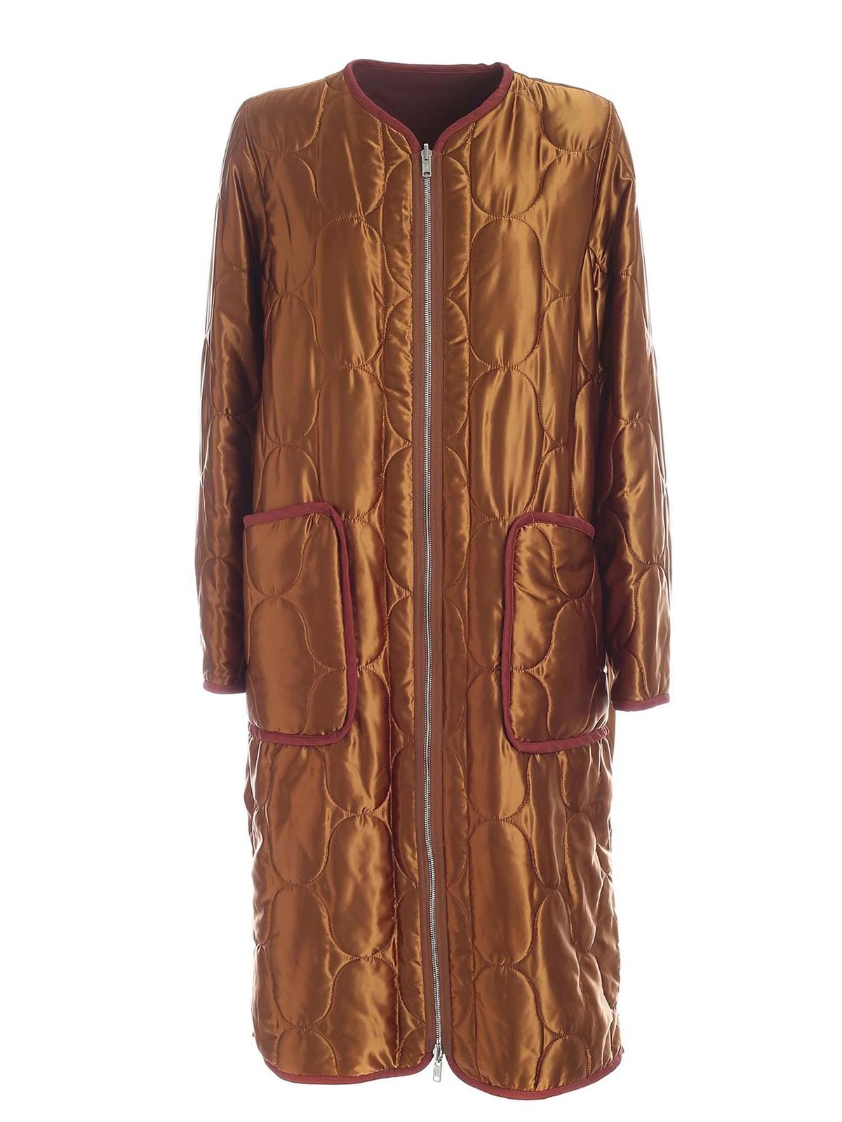 Reversible down jacket in ocher and brick red 2MA0399CL14 (KENZO / コート・ダウン ) | KENZO (ケンゾー)