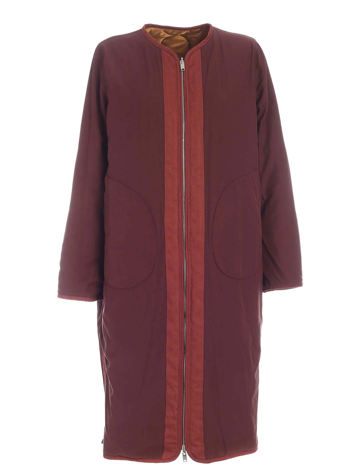 Reversible down jacket in ocher and brick red 2MA0399CL14 (KENZO / コート・ダウン ) | KENZO (ケンゾー)(3)
