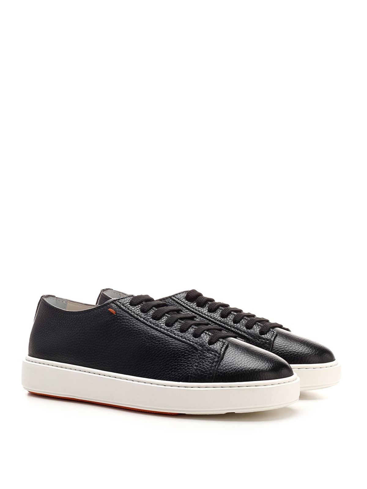 Hammered sneakers in black MBCD21571BARCMMDN01 (Santoni / スニーカー ) | Santoni (サントーニ)(1)