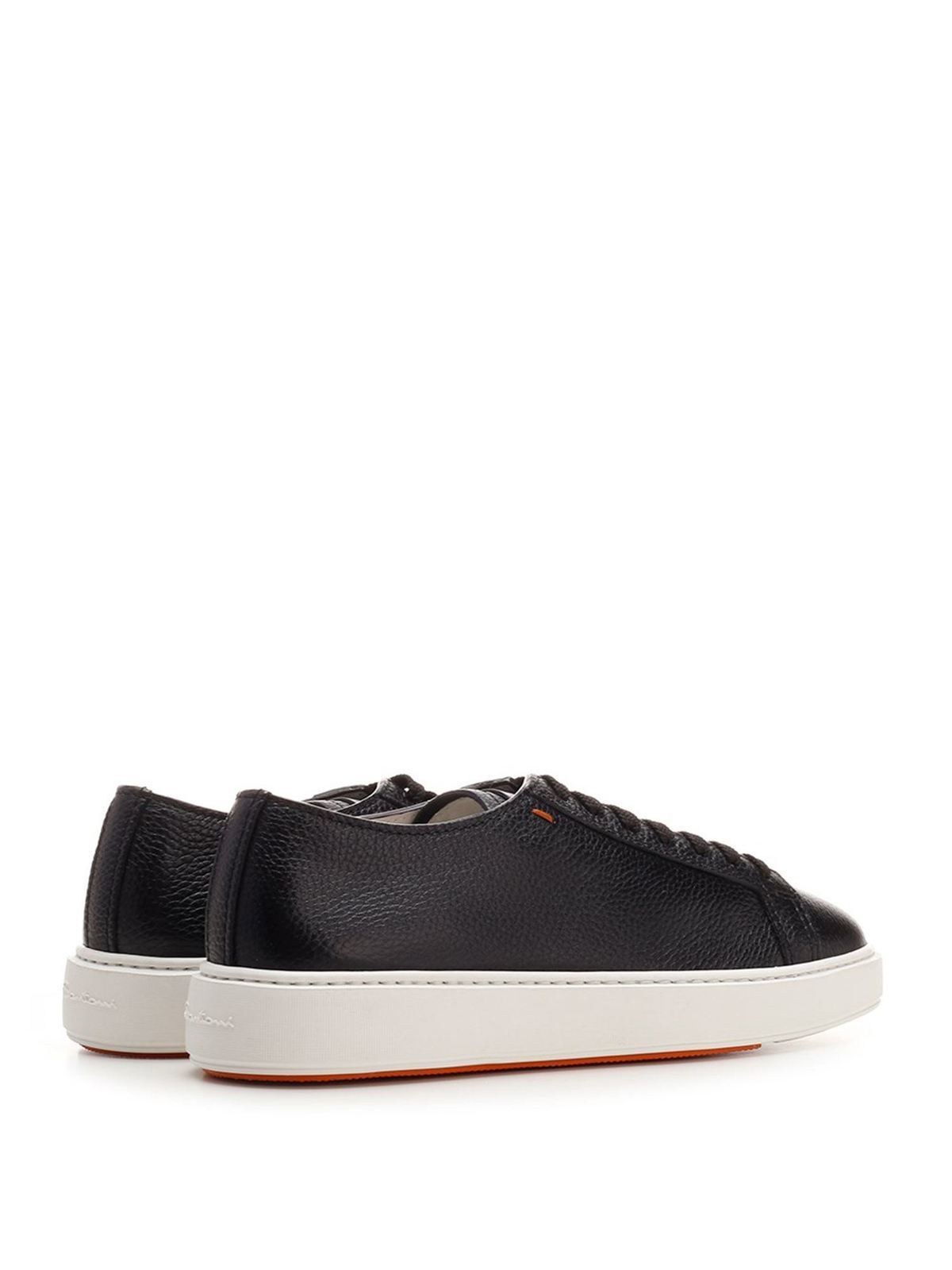 Hammered sneakers in black MBCD21571BARCMMDN01 (Santoni / スニーカー ) | Santoni (サントーニ)(2)