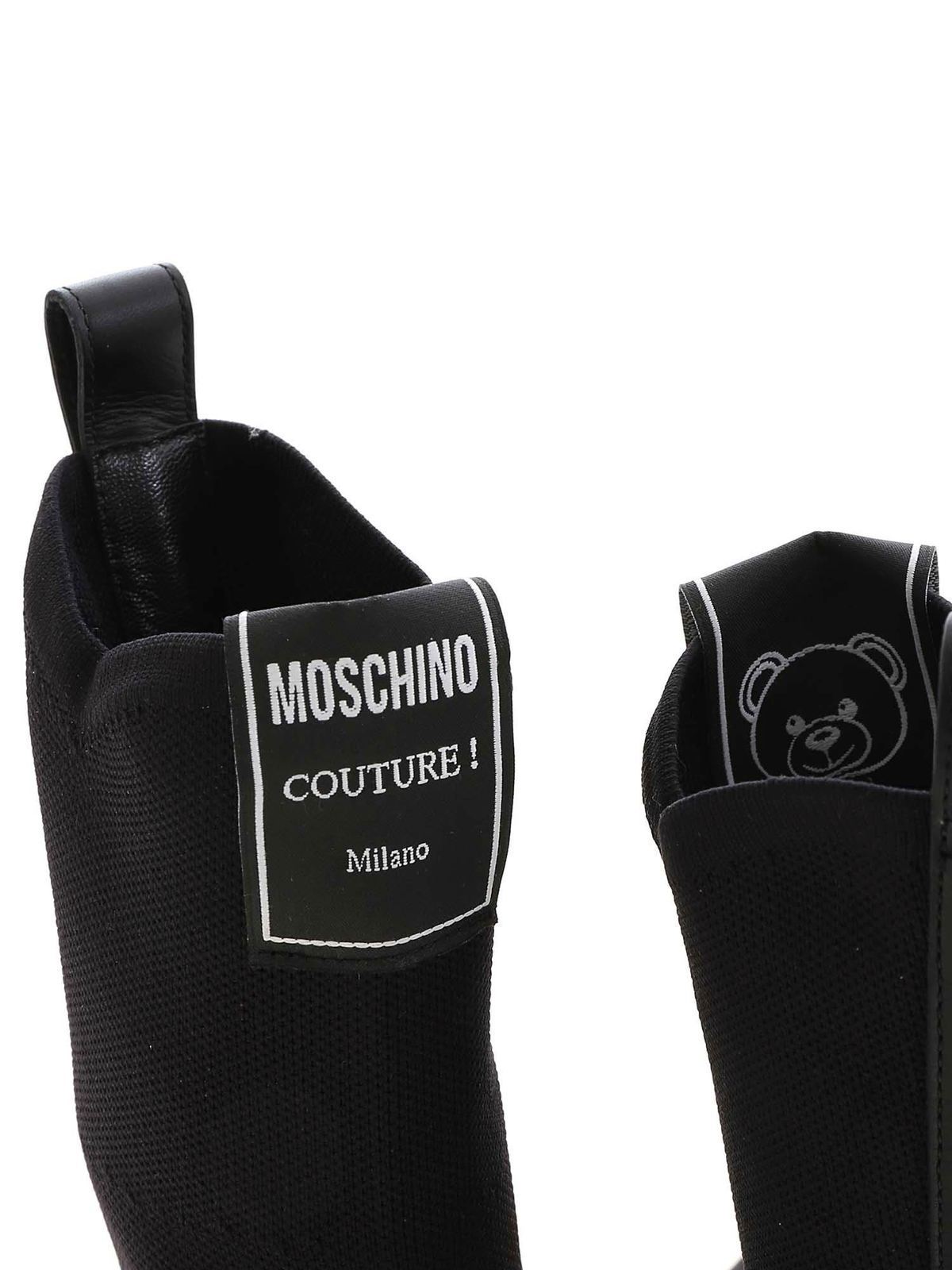 Logo label pointed ankle boots in black MA21075C1BMT100A (MOSCHINO / ブーツ ) | MOSCHINO (モスキーノ)(3)