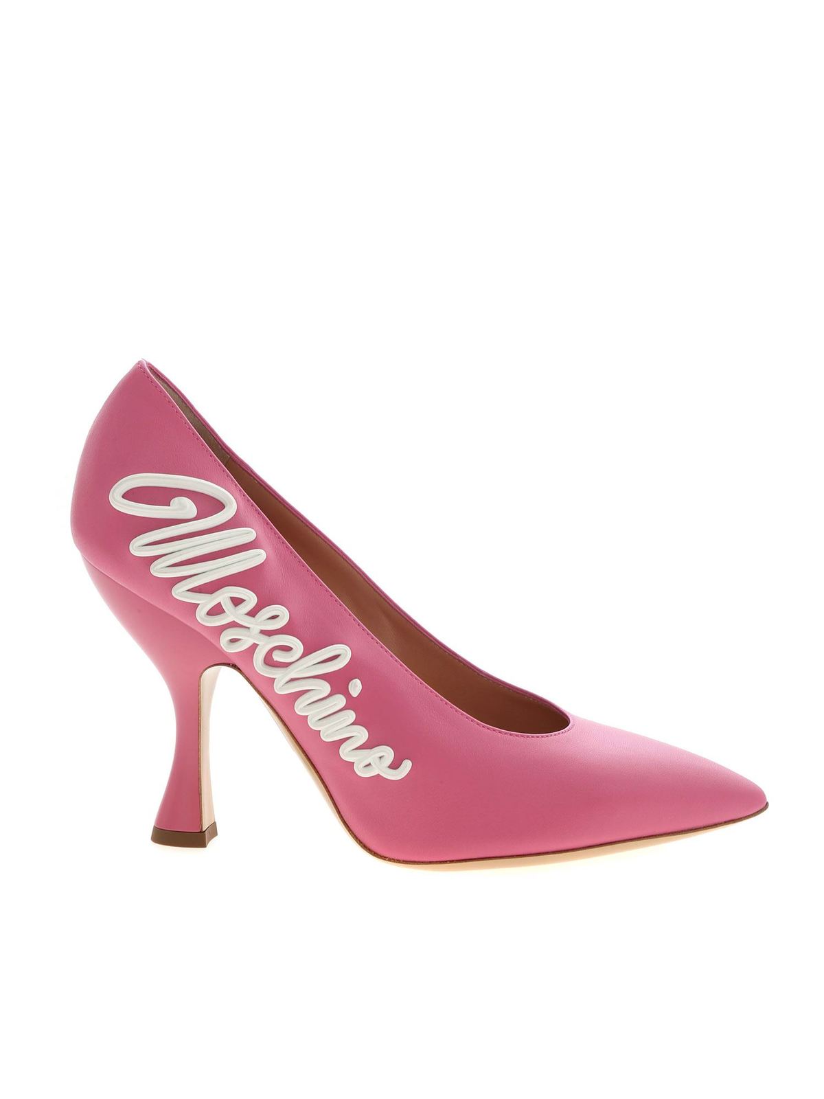 3D effect logo pointed pumps in pink MA1021AC0BMF0610 (MOSCHINO / パンプス・ハイヒール ) | MOSCHINO (モスキーノ)