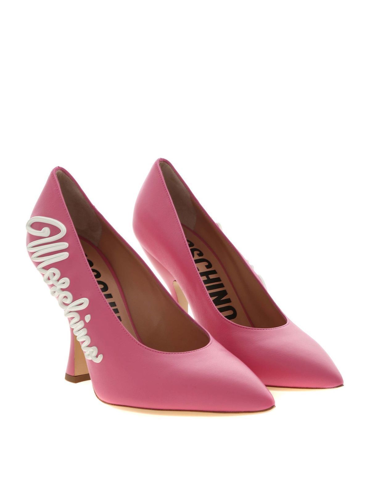 3D effect logo pointed pumps in pink MA1021AC0BMF0610 (MOSCHINO / パンプス・ハイヒール ) | MOSCHINO (モスキーノ)(1)