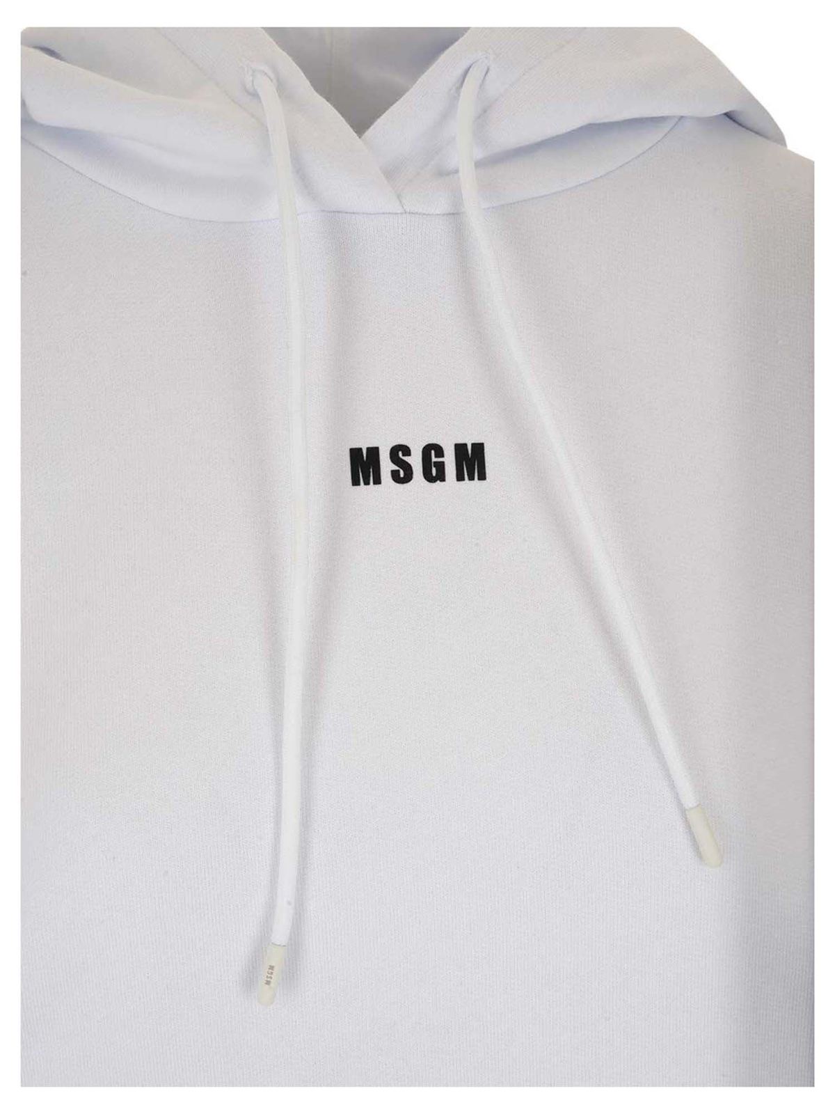 Logo hoodie in white 2000MDM50920000101 (MSGM / スウェット・フーディー ) | MSGM (エムエスジーエム)(2)