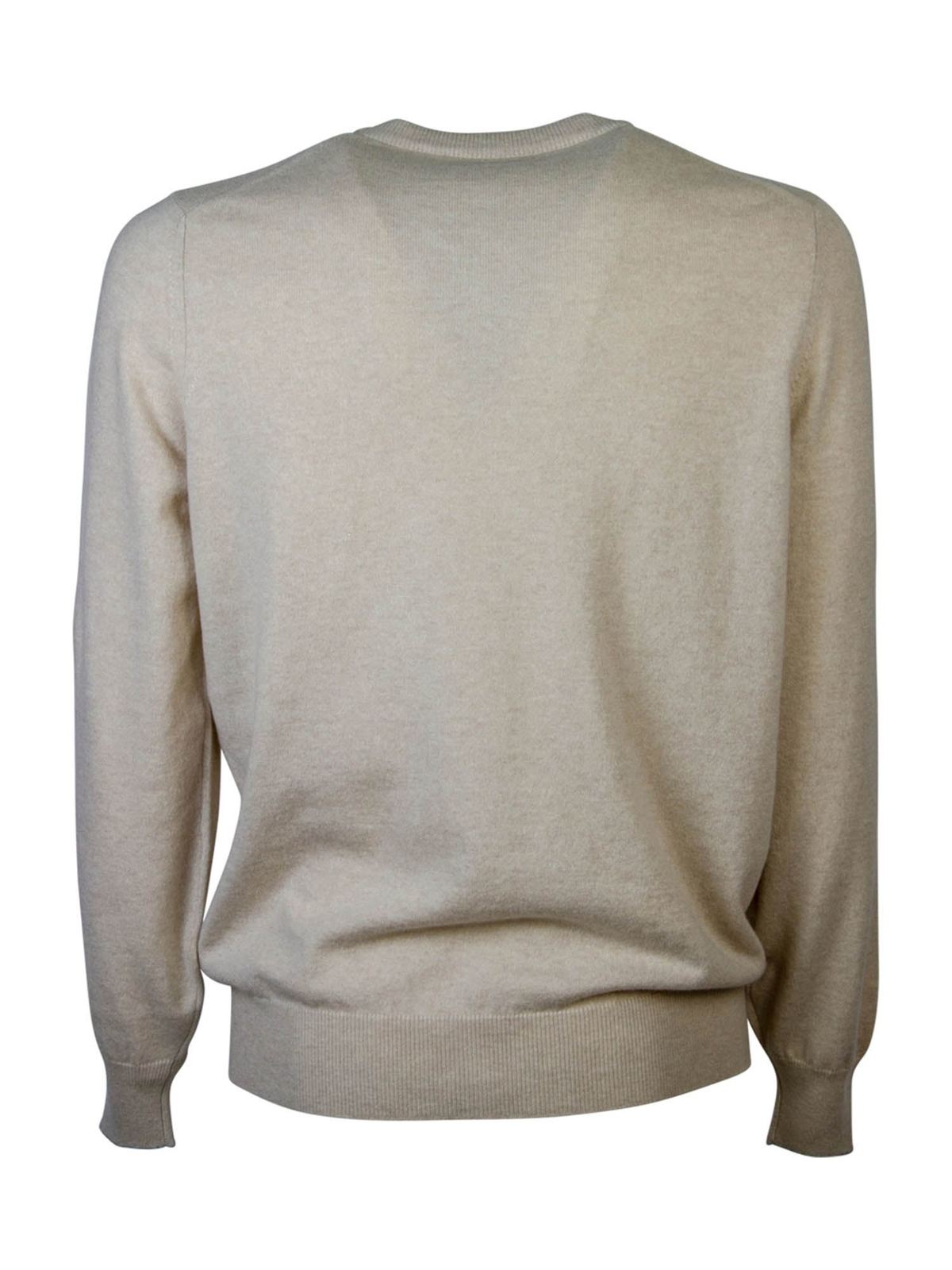 Cashmere pullover in sand color M2200100CS396 (Brunello Cucinelli / ニット・セーター・カーディガン ) | Brunello Cucinelli (ブルネロ・クチネリ)