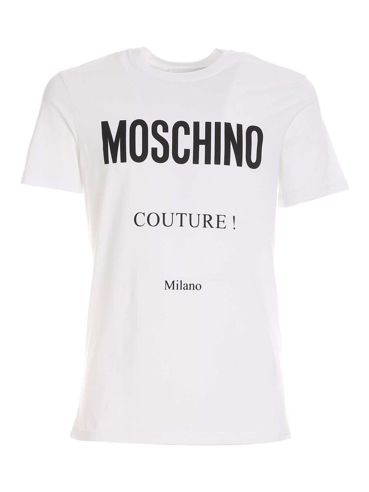 Logo print T-shirt in white 071952401001 (MOSCHINO / Tシャツ・カットソー ) | MOSCHINO (モスキーノ)