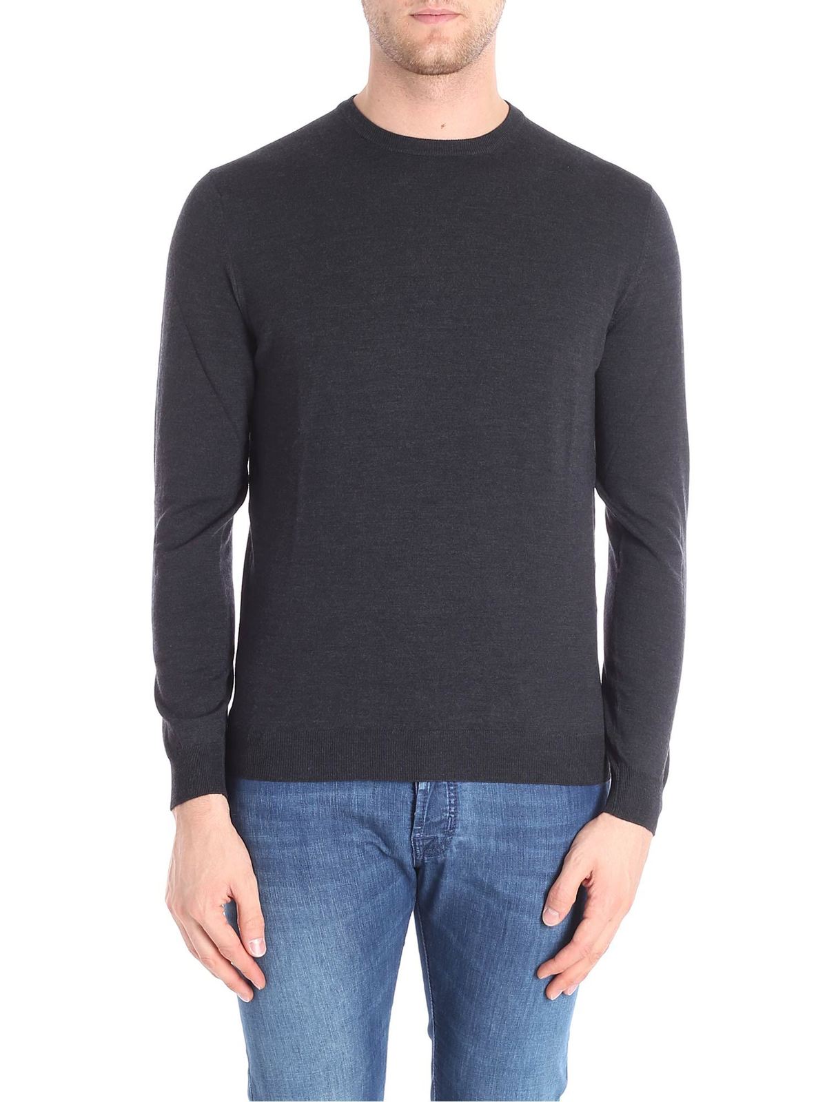 Dark grey virgin wool pullover 811935Z0290Z7027 (ZANONE / ニット・セーター・カーディガン ) | ZANONE (ザノーネ)