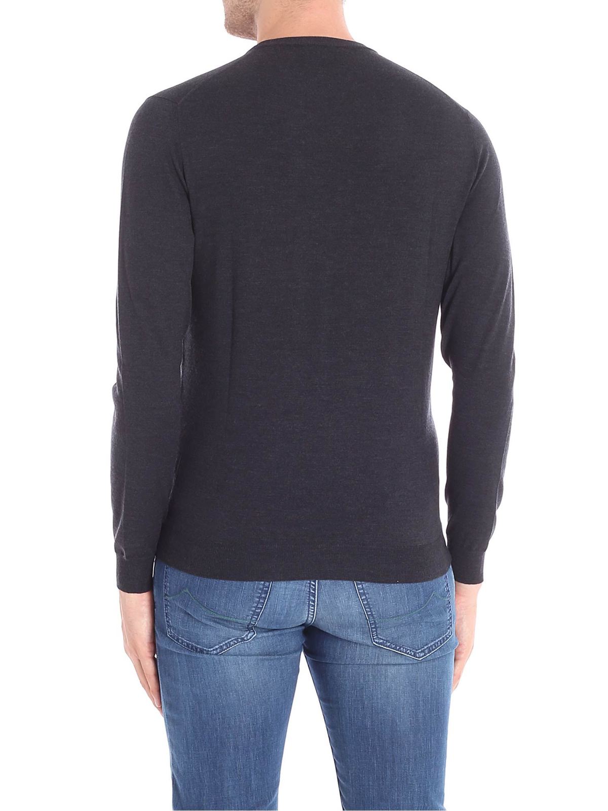 Dark grey virgin wool pullover 811935Z0290Z7027 (ZANONE / ニット・セーター・カーディガン ) | ZANONE (ザノーネ)(2)