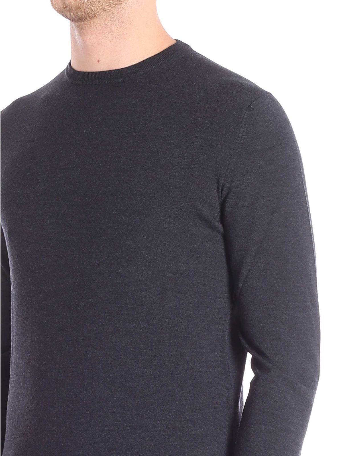 Dark grey virgin wool pullover 811935Z0290Z7027 (ZANONE / ニット・セーター・カーディガン ) | ZANONE (ザノーネ)(3)