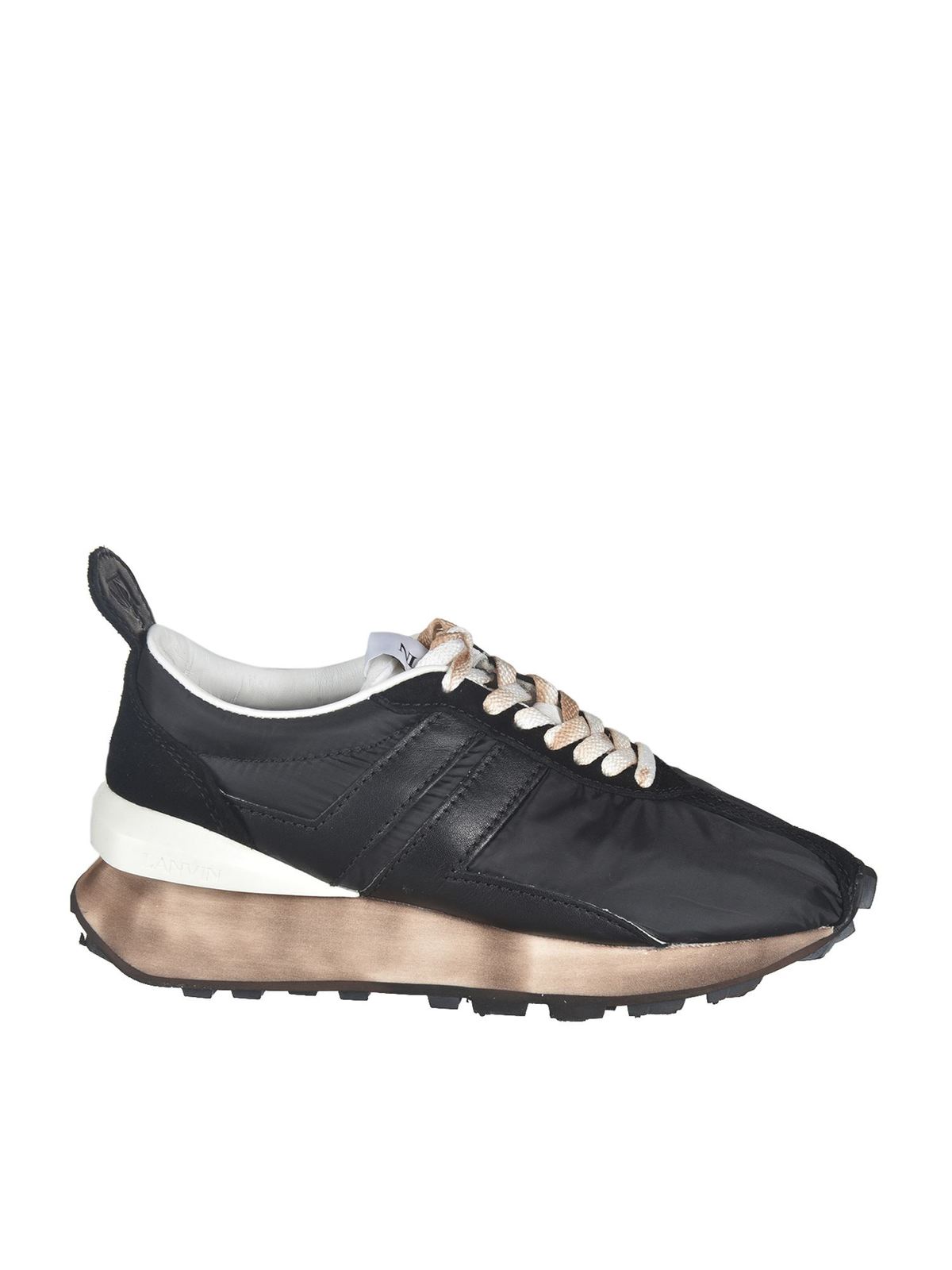 Vintage effect sneakers in black FWSKBRUNNYLOP2010 (LANVIN / スニーカー ) | LANVIN (ランバン)