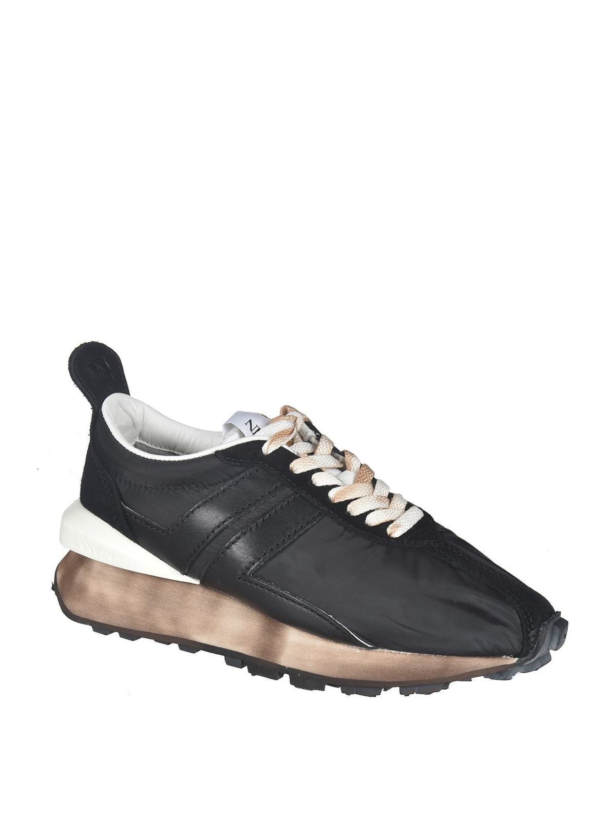 Vintage effect sneakers in black FWSKBRUNNYLOP2010 (LANVIN / スニーカー ) | LANVIN (ランバン)(1)