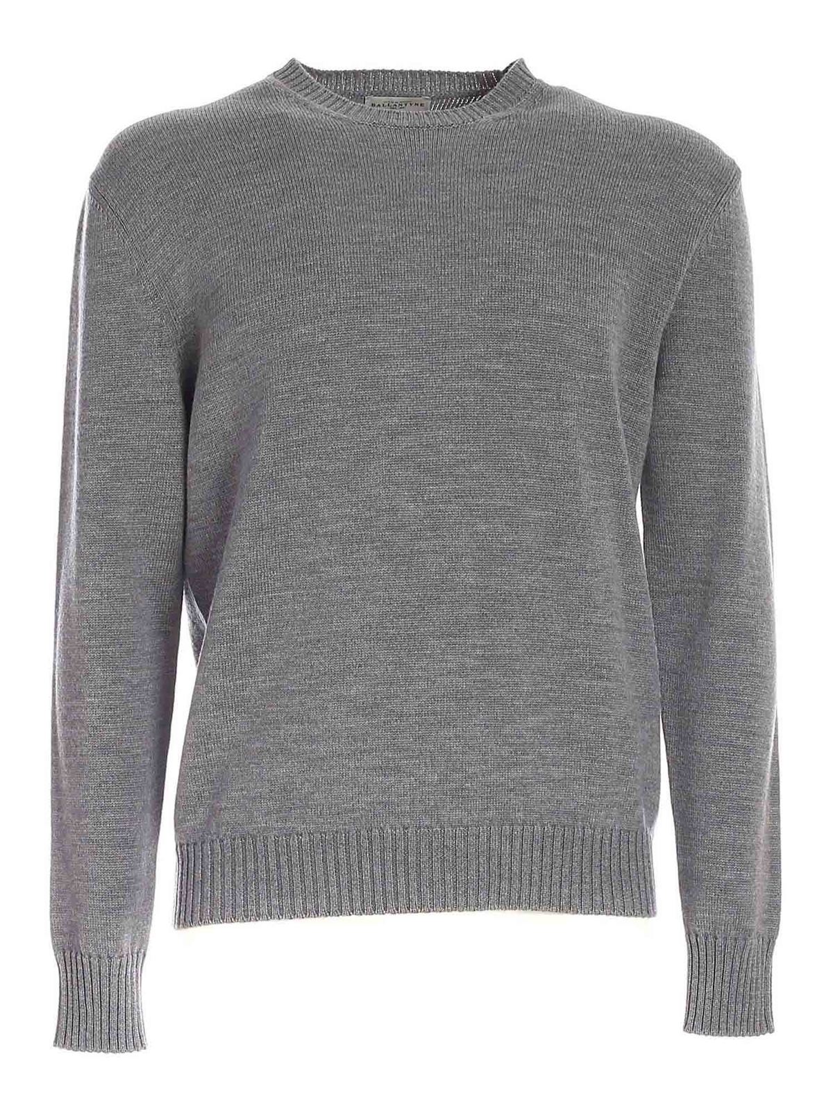 Crewneck sweater in Zinc color T2P0007W07115123 (BALLANTYNE / ニット・セーター・カーディガン ) | BALLANTYNE (バランタイン)