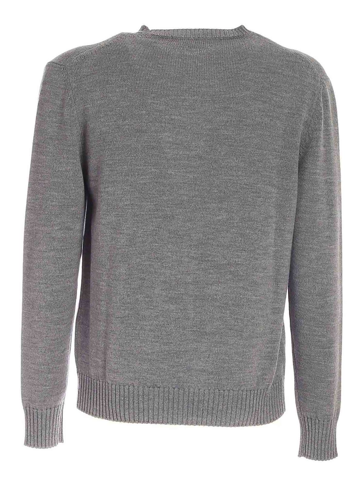 Crewneck sweater in Zinc color T2P0007W07115123 (BALLANTYNE / ニット・セーター・カーディガン ) | BALLANTYNE (バランタイン)(1)