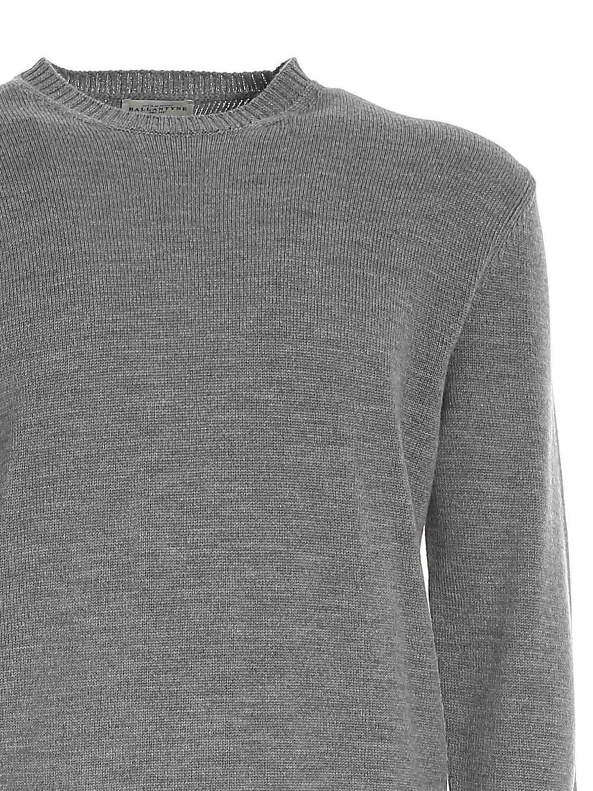 Crewneck sweater in Zinc color T2P0007W07115123 (BALLANTYNE / ニット・セーター・カーディガン ) | BALLANTYNE (バランタイン)(2)