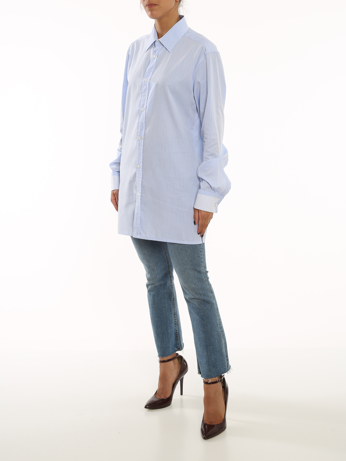 Striped cotton poplin shirt S51DL0375S52935002F (Maison Margiela / シャツ・ブラウス ) | Maison Margiela (メゾン マルジェラ)(1)