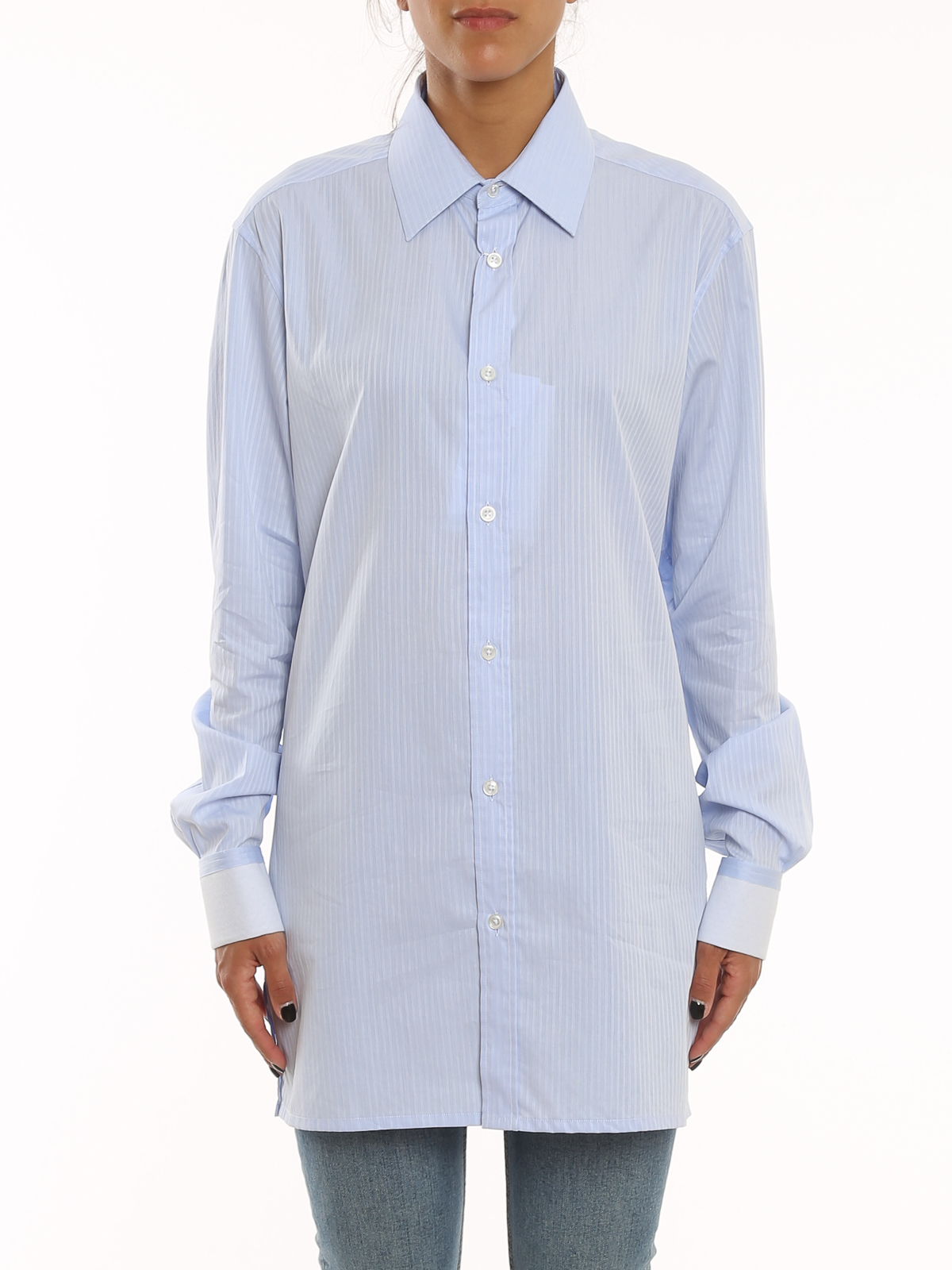 Striped cotton poplin shirt S51DL0375S52935002F (Maison Margiela / シャツ・ブラウス ) | Maison Margiela (メゾン マルジェラ)(2)