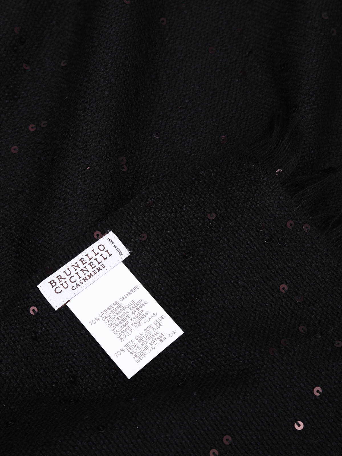 Sequined cashmere and silk scarf MSC915029C101 (Brunello Cucinelli / スカーフ・マフラー ) | Brunello Cucinelli (ブルネロ・クチネリ)(2)