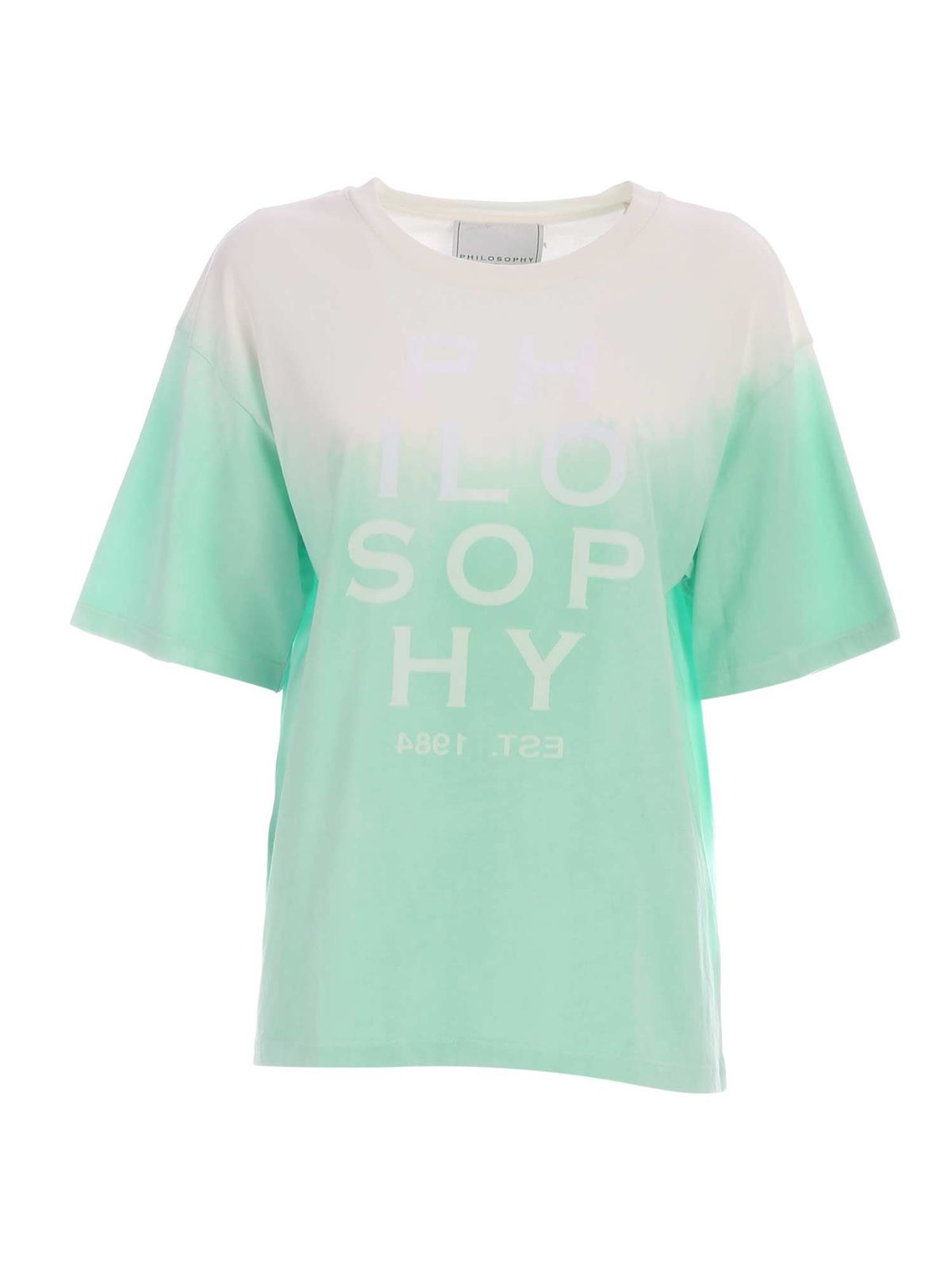 Faded effect T-shirt in green 070571461371 (PHILOSOPHY / Tシャツ・カットソー ) | PHILOSOPHY (フィロソフィ)