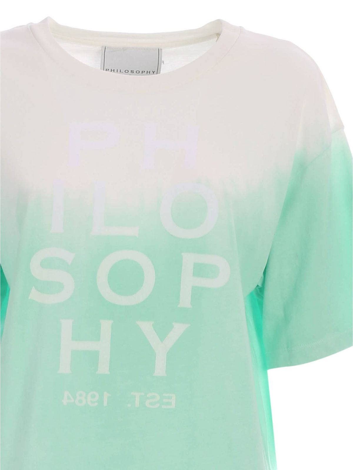 Faded effect T-shirt in green 070571461371 (PHILOSOPHY / Tシャツ・カットソー ) | PHILOSOPHY (フィロソフィ)(2)
