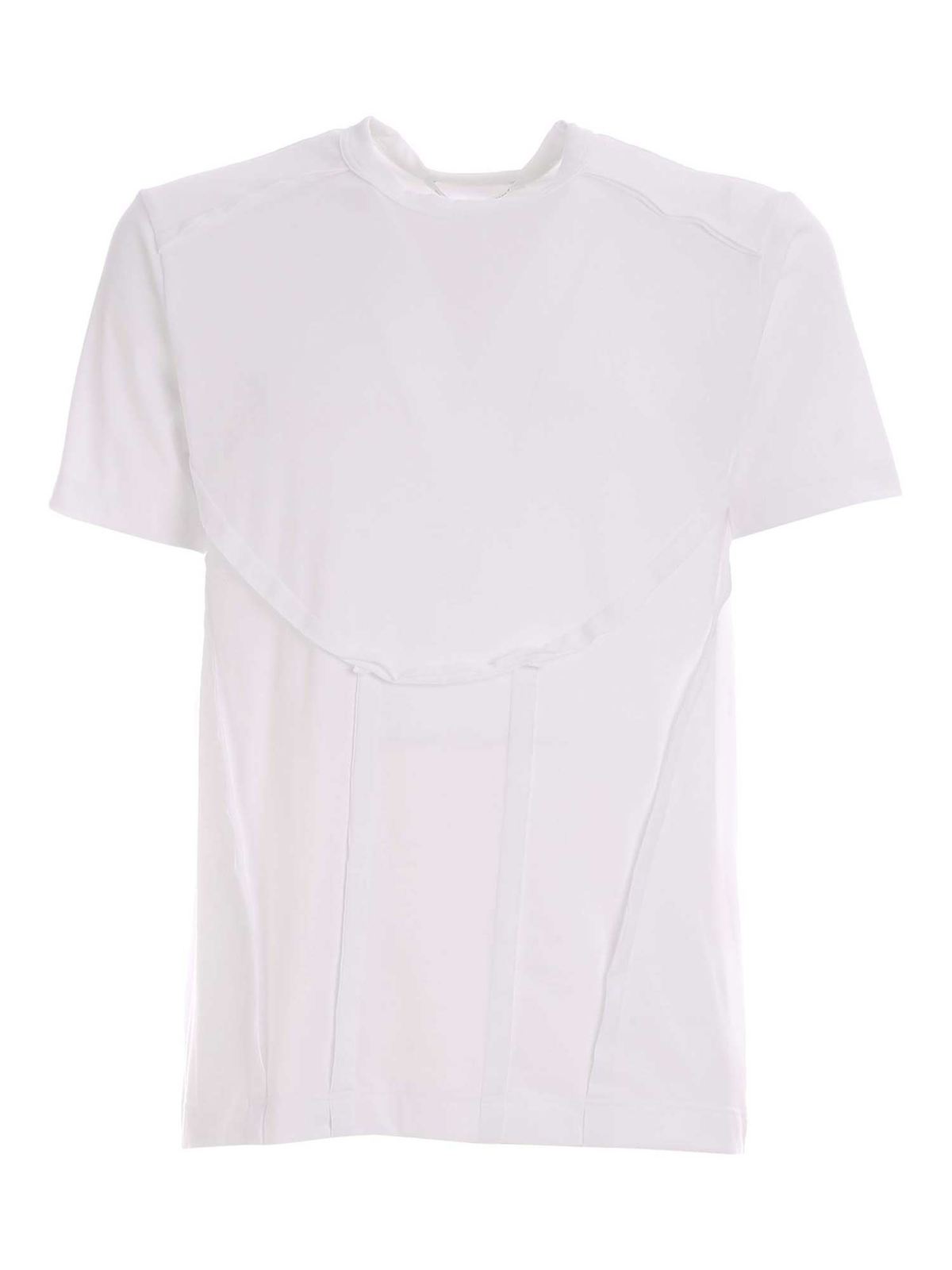 Reverse stitching T-shirt in white S281162 (Comme Des Garçons SHIRT / Tシャツ・カットソー ) | Comme Des Garçons SHIRT (コムデギャルソン シャツ)